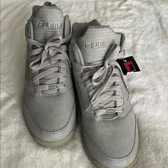 FUBU Gray Sneakers with Monochromatic Design - Picture 1 of 5